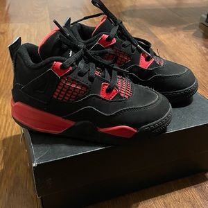 Toddler Jordan 4 Retro Red Thunder 💕